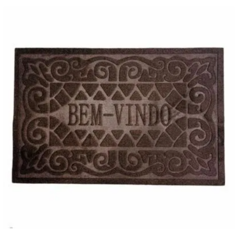 Tapete Capacho de Porta Entrada BEM VINDO 37X57CM (010)