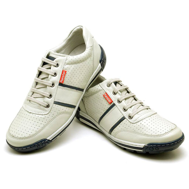 Sapatênis Casual Conforto Couro Off White (RT3004FLOGEL)