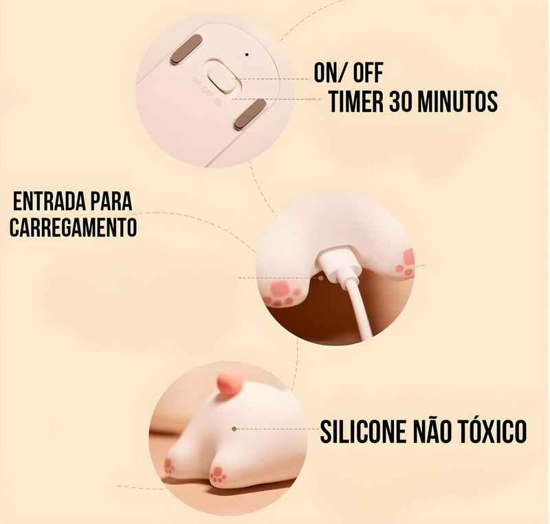 Luminária Infantil Abajur LED Siliconado Coelhinho AKL-L003 (LUMINAKLL003)