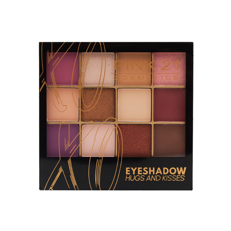 Paleta de Sombras Hugs And Kisses - Cor 01 a 03 Pink 21 Cosmetics com 15,6g Cor: