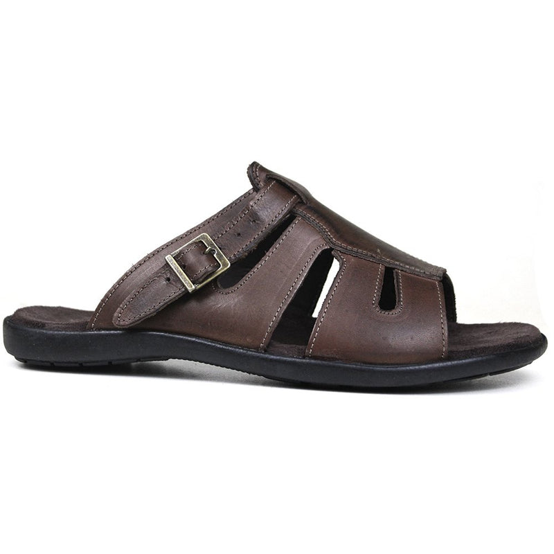 Chinelo Masculino de Couro Chocolate (10C0900LTCHC)