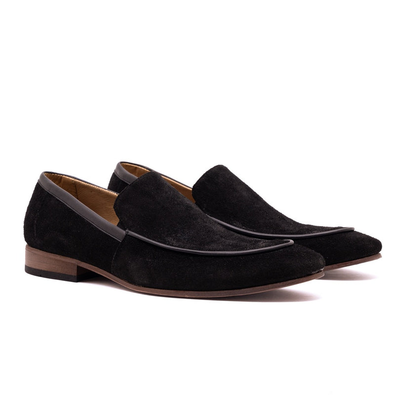 Sapatos Masculino Loafer Social Solado de Couro (STFBLKCAM)