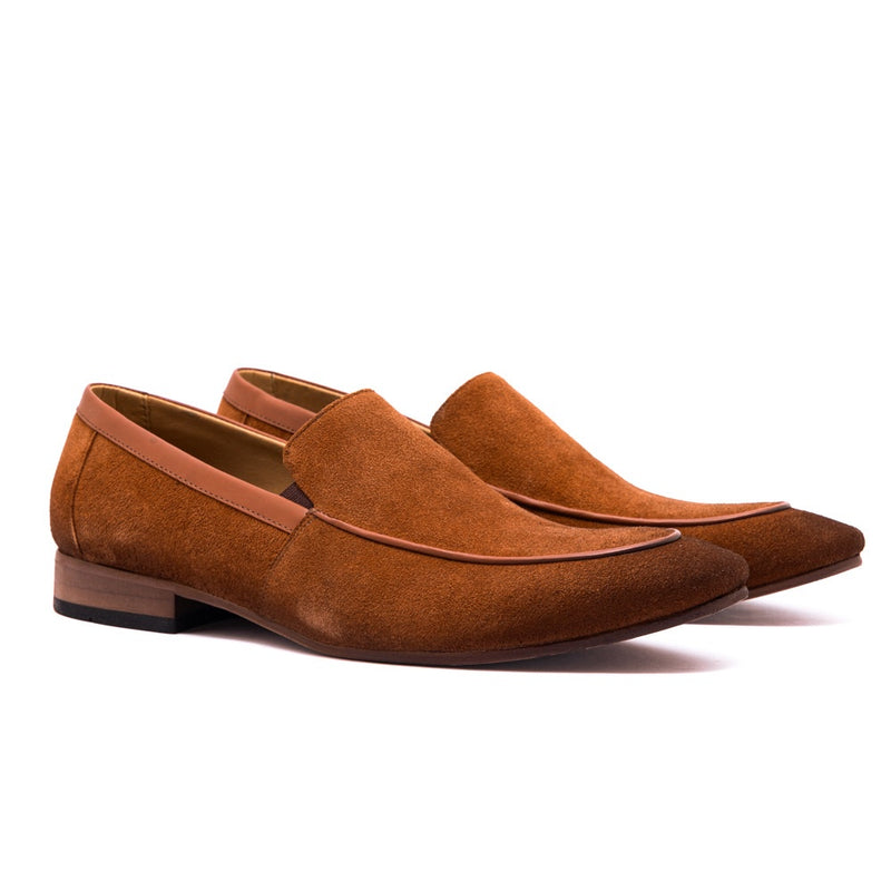Sapatos Masculino Loafer Social Solado de Couro (STFBLKCAM)