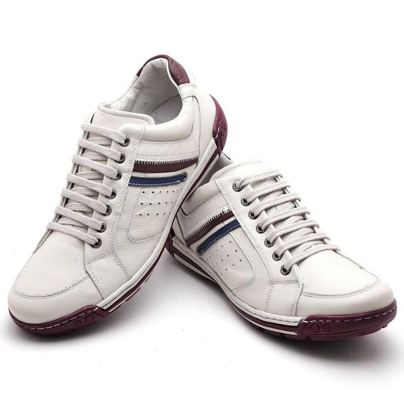 Sapatênis Casual Conforto Couro Off White (RT3007FLOGEL)